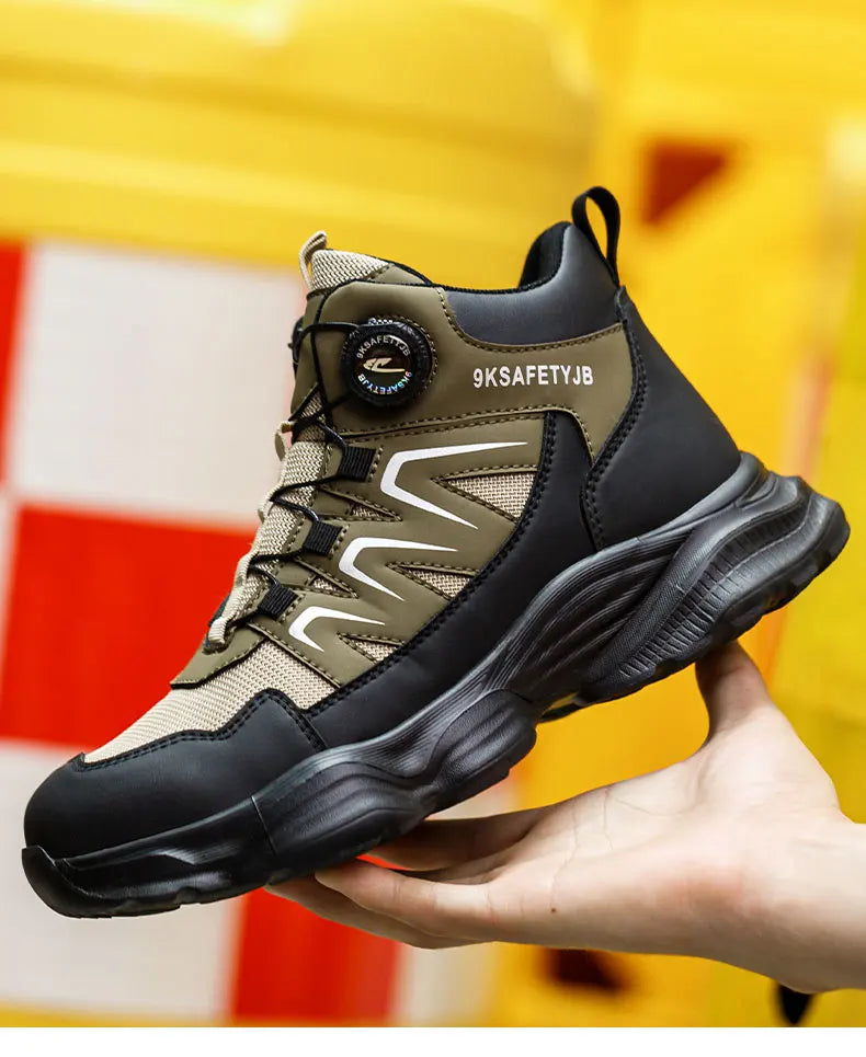 Safety Shoes Work Shoes Steel Toe Men Puncture-protective Work Boots Anti-smash Protect Boots Indestructible Safety Botas