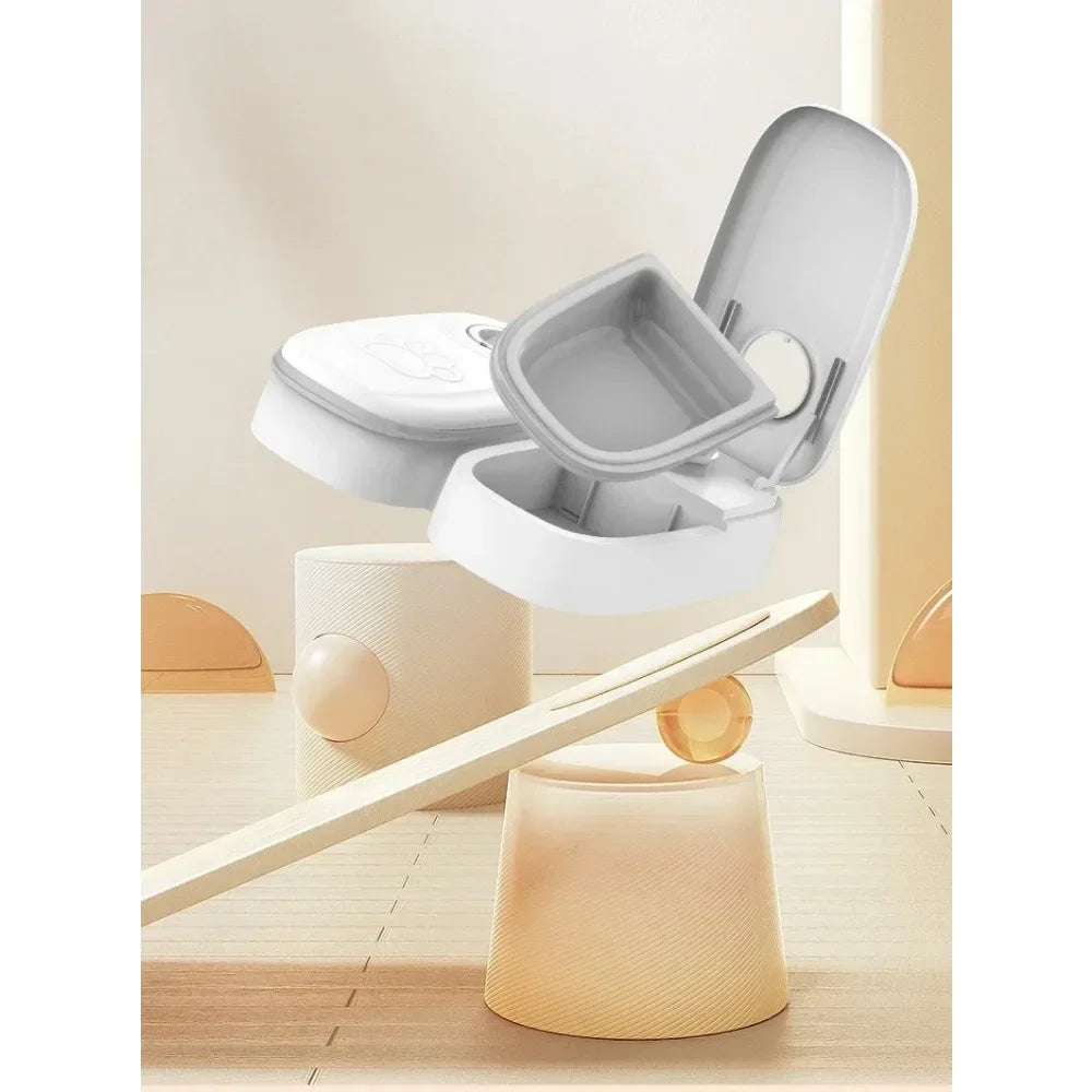 Pet Cat and Dog Bowl Automatic Feeder with Dry and Wet Food Separation for Home Timed and Quantified Meal Feeding Accessories