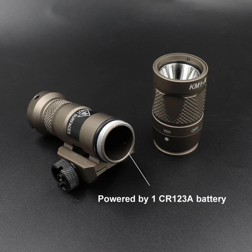 Tactical Light M300V IR Lighting & LED White Scout Flashlight w/ Remote Pressure Switch for Hunting Picatinny Rail
