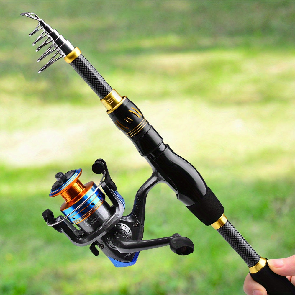 PROBEROS Complete Fishing Kit: 149.35cm-240.79cm Lightweight Glass Steel Spinning Rod & Reel Combo, Colorful Lures, Sinkers, Hooks with Camo Storage Bag - Perfect for Freshwater & Saltwater, Fishing Hooks