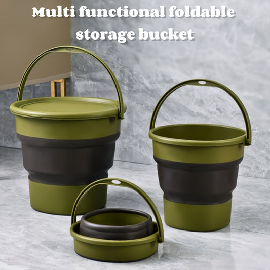 Multifunctional Large-capacity Foldable Bucket Storage Bucket, 5L/9L/17L, Suitable for Boat Cleaning, Outdoor Camping, Self-driving Tours, Outdoor Fishing, Car Washing, Etc., Can Be Folded for Storage. Gift for Father'S Day a
