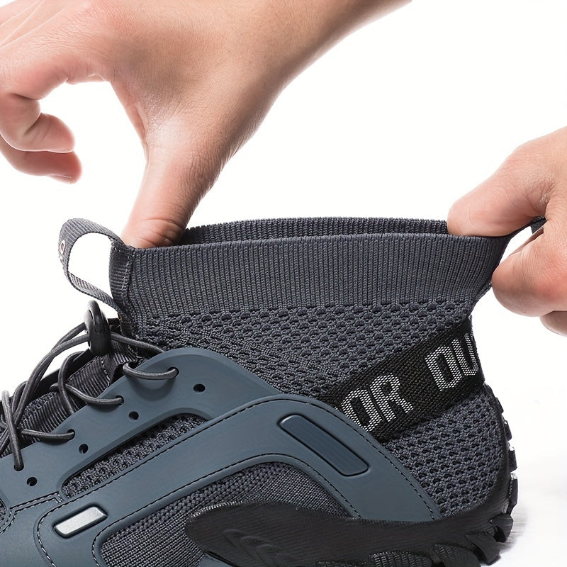 Plus Size Men's Water Shoes: High Top Quick Dry Breathable Mesh Non Slip Lightweight Water Sport Sneakers For Spring/Summer Outdoor Pool, Beach, Yoga, Fishing, Swimming, Surfing & Trekking!