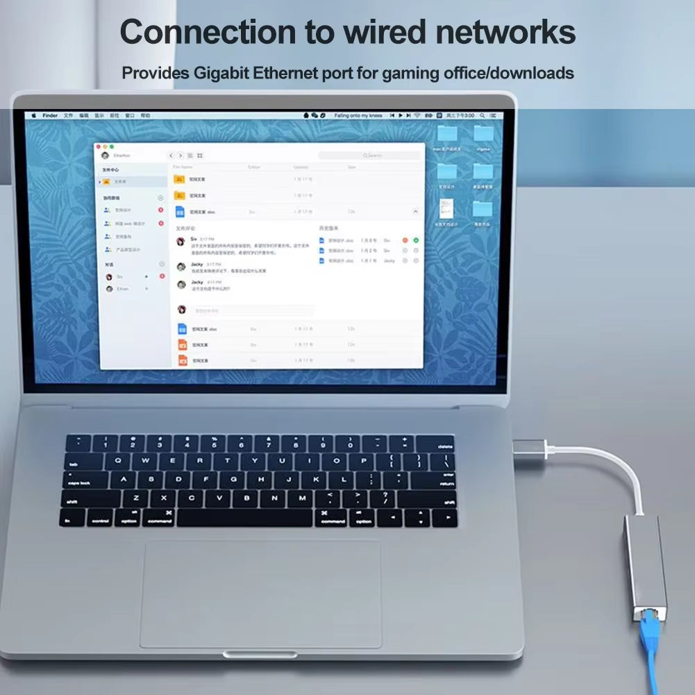 Type-C to RJ45 Gigabit Ethernet Type-C to Ethernet Adapter 10/100/1000Mbps Desktop Network Card USB Type-C for Computer Desktop