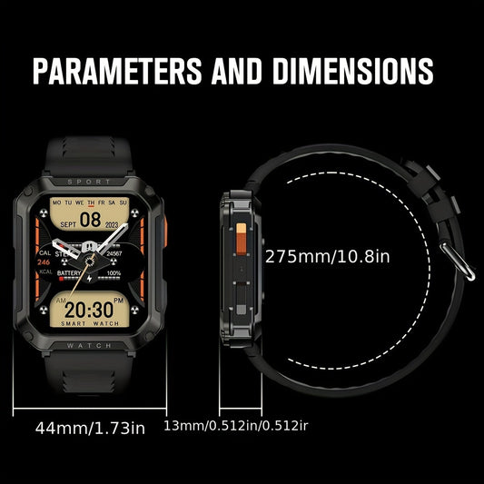 1pc Men's Outdoor Sports Smartwatch, 2.01-inch HD Full Touch Screen, Wireless Call, Voice Assistant, NFC, GPS Trajectory, Pedometer, Fitness Tracker Smartwatch, Suitable For Android/IPhone