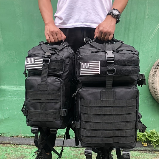 Waterproof Outdoor Backpack for Hiking, Fishing & Hunting - Durable Oxford Cloth, Camo Design, 25L/50L Capacity, Zip Closure