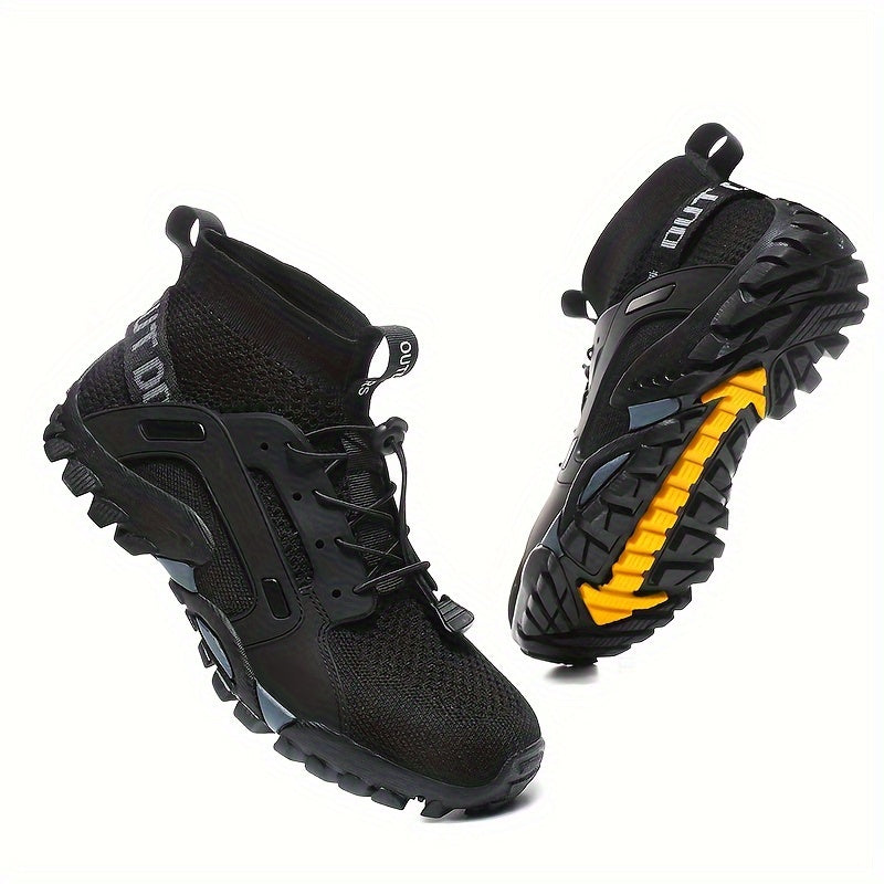Plus Size Men's Water Shoes: High Top Quick Dry Breathable Mesh Non Slip Lightweight Water Sport Sneakers For Spring/Summer Outdoor Pool, Beach, Yoga, Fishing, Swimming, Surfing & Trekking!