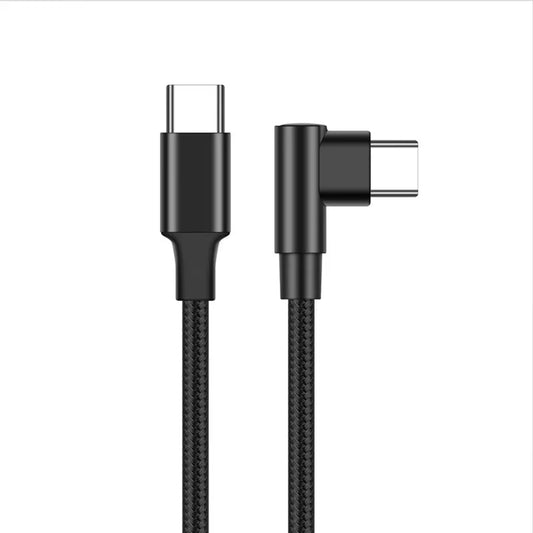 90 Degree Elbow Type-C Cables 20V 3A 60W PD Fast Charging Type C to Type C Male to Male USB Type-C Devices 20Cm 50Cm