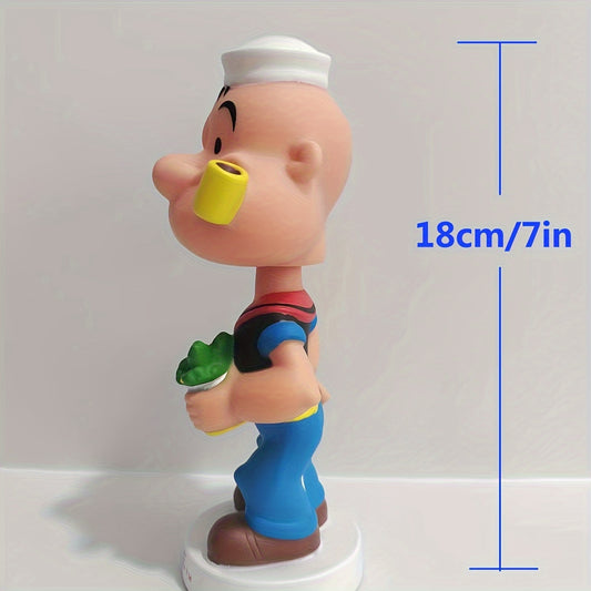18cm/7inch Bobble Head Classics Funny Animation Sailor Action Figure Model, Precious Collection Toys Halloween Decorations/Christmas Gifts, Without Original Box