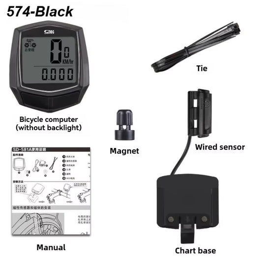 Wired Bike Computer LED Digital Bicycle Speedometer Odometer Touchscreen Cycling Computer Waterproof with Backlight